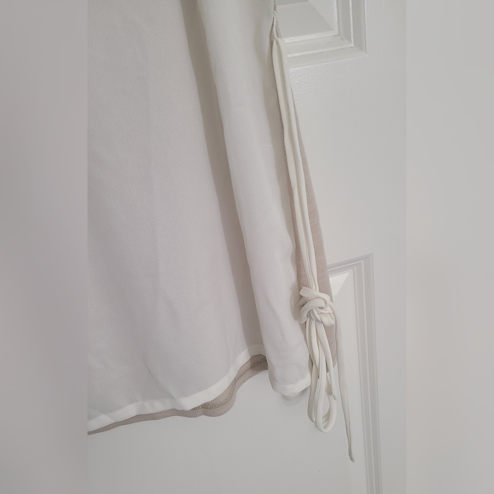NWT Cream Color Lightweight Maternity Shirt - Picture 5 of 6